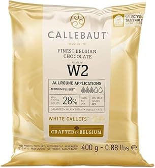 W2 Finest Belgian White Chocolate Callets 28.0% Cocoa 400g