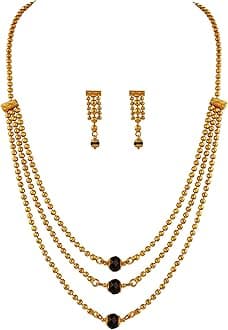 JFL - Jewellery for Less Gold Plated Necklace & Earrings Set for Women