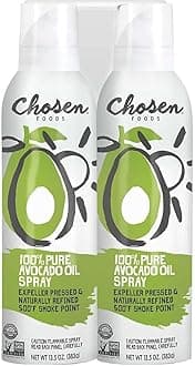Chosen Foods 100% Pure Avocado Oil Spray, Keto and Paleo Diet Friendly, Kosher Cooking Spray for Baking, High-Heat Cooking and Frying (13.5 oz, 2 Pack)
