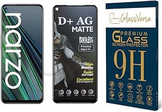 GlassVerse D+ Tempered Glass Matte Screen Protector With 18H Hardness For Realme Narzo 30 Pro Smartphone(Pack Of 1)With Free Installation Kit. Full Screen Coverage. If Received Damaged-6.5 Inch