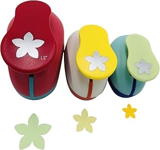 3 Pcs Punch 1.5-Inch 1-Inch 5/8-Inch Paper Punchers Scrapbook Crafts Paper Punch (Petal)