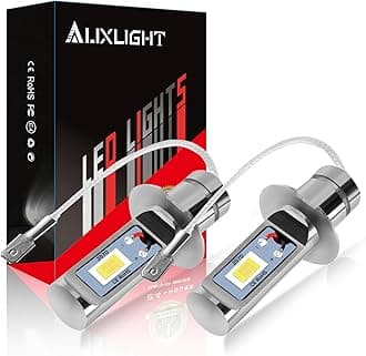 AUXLIGHT H3 LED Fog Light DRL Bulbs, 3000 Lumens Extremely Bright Bulbs Replacement for Cars, Trucks, 6000K Xenon White