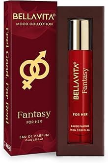 BELLAVITA Mood Collection Fantasy EDP for Her with Pink Pepper, Jasmine and Patchouli |Premium, Long Lasting Fragrance Perfume for Women, 15ml