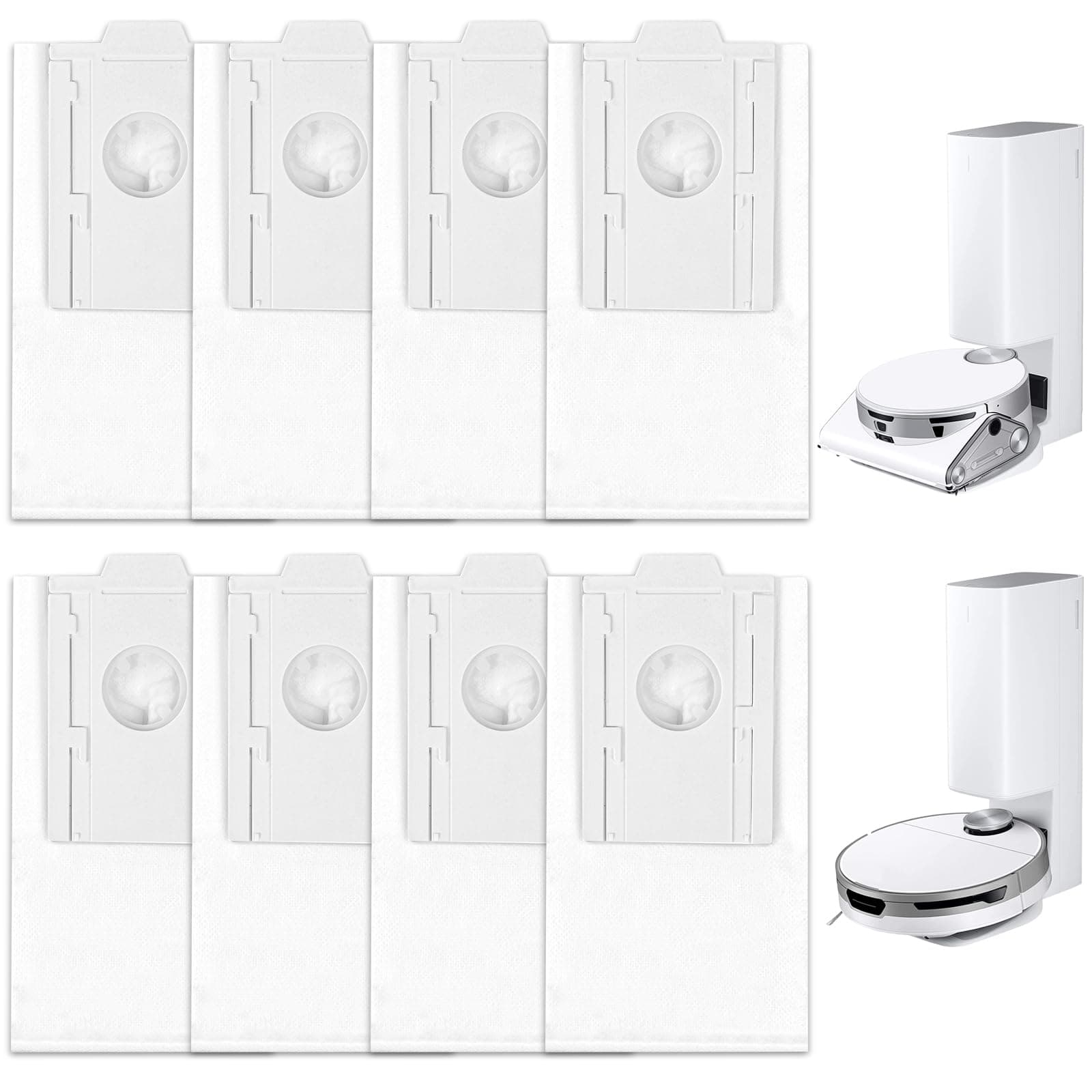 8 Pack VCA-RDB95 Dust Bag Replacement SAMSUNG Jet Bot AI+ / Jet Bot+ Vacuum Clean Station, Jet Bot Vacuum Cleaner Dust Bag Accessory Parts