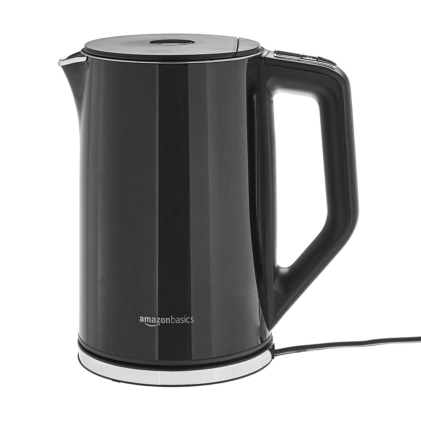 Amazon Basics Stainless Steel Kettle with Temperature Control, 1.5L, Black