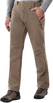 33,000ft Men's Winter Snow Ski Fleece Lined Pants Warm Waterproof Softshell Insulated for Snowboard Outdoor Work Hiking