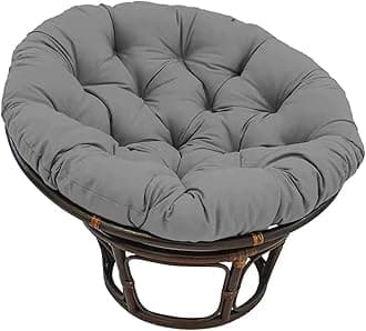 Large Round Papasan Chair Cushion, Thick Outdoor Rocking Chair Cushion, Rattan Hanging Basket Cushion, Egg Nest Replacement Pad(Dark gray,100 * 100cm)