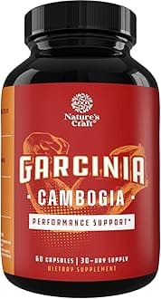 Strong Garcinia Cambogia Extract Capsules with 60% HCA - Non-Stimulant Garcinia Cambogia Weight Loss Supplement with Hydroxycitric Acid & Chromium for Balance, Energy & Metabolism Support - 60 Count
