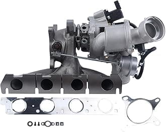 K03 L4 2.0L CCTA Complete Turbo Turbocharger w/Gasket Kit Compatible with Audi A3/Q3 A3/Q3 Quattro VW Beetle CC GTI Jetta Passat Tiguan Replace# 06J145701N 06J145701T 5303-970-0290