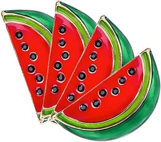 Alipis Watermelon Brooch Pin 1.4 Inch Cartoon Fruit Brooch for Women Sweater Cardigan Collar Clip Shawl Pin Casual Formal Dress Accessory