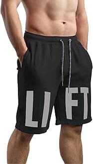 Men's Cotton Gym Shorts – Regular Fit Workout Shorts for Training, Fitness, Running & Bodybuilding | Comfortable Breathable Athletic Shorts with Pockets