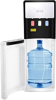 Bottom Loading Water Cooler Dispenser, 5 Gallon Bottle Water Cooler Cold/Hot Water Cooler with 3 Temperature Settings Removable Drip Tray for Home Office Use