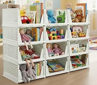 MECHDEL | Wardrobe Organizer For Clothes | Cupboard Organizer | Foldable Shirt Stacker Box | Cloth Box for Almirah | Closet Storage Basket |Plastic Stackable Closet Organizer