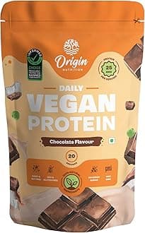 100% Natural Vegan Protein Powder (European Pea Protein Isolate & Pumpkin Seed Protein) 770g, Chocolate Flavour with 25g Plant Based Protein