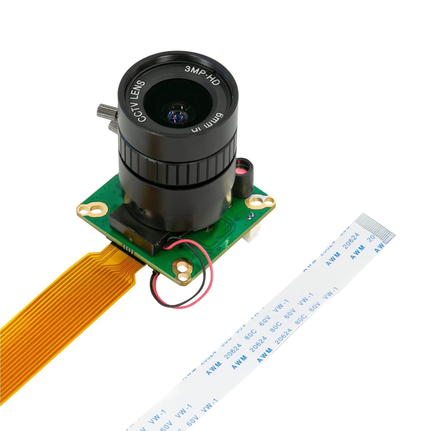 Arducam 12MP HQ Camera for Raspberry Pi, IMX477 High Sensitivity CMOS with CS-Mount Lens, Automatic IR-Cut Switching All-Day Image, Compatible with Raspberry Pi 4 Model B, Pi 3/3B+, and Pi Zero 2W