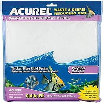 Waste and Debris Reducing Media Pad, Aquarium and Pond Filter Accessory, 10-Inch by 18-Inch
