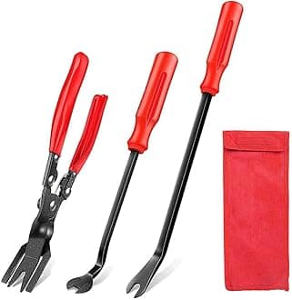Car Repair Tool Rubber Clip Remover Tool Clip Pliers Set of 3 Fastener Removal Tool Car Trim Removal Tool Pry Tool Set Car Repairing Tool with Storage Bag