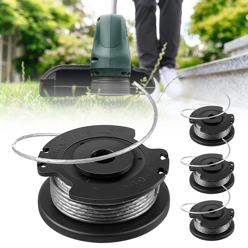4 Pieces Strimmer Wire for Bosch, Replacement Spool Line Autofeed Nylon Strimmer Wire Compatible with Bosch ART 23 SL 26 SL Grass Trimmer F016800569 F016800385 (1.65mm x 4.9m)
