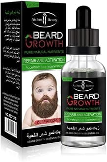Beard Oil Mustache Hair Growth Pure Natural Nutrients Skin CleansingVitamins Grapefruit Seed Oil Ginger Andrea Hair Growth 30ml