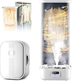 900W Folding Garment Steamer, Automatic Wireless Steam Iron with Touch Screen, Load Capacity: 11-15kg/timer: 240min/360℃ Hot Air Circulation, for Drying Clothes