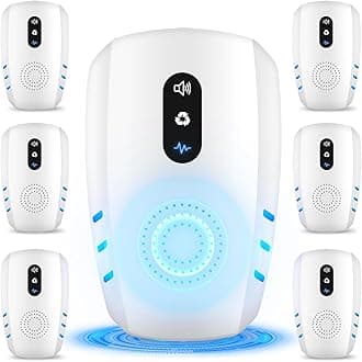 2025 Upgraded Ultrasonic Pest Repellent Indoor Insect Repeller, Pest Control, Repellent Roach, Mouse, Bugs, Mosquito, Mice, Spider, Ant, Rodent Repellent Ultrasonic Plug in, 3 Mode Switching, 6 Packs