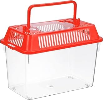 Mini Plastic Fish Tank with Handle and Lid Small Portable Aquarium for Fish Goldfish and Tiny Aquatic Pets Easy to Clean Transparent Tank