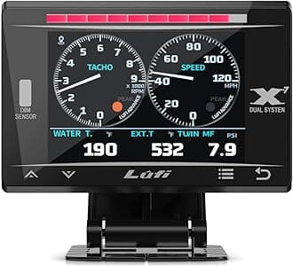 Lufi X7 Car GPS Speedometer, Boost Gauge, Water Temperature Meter, N in 1 Car Electronic Meter, Multi-Function OBD2 Gauge Display Cluster