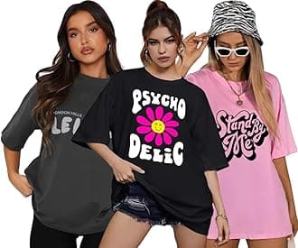 London HillsWomen's Cotton Oversized Fit T-Shirt