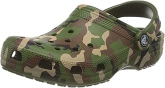 crocs Unisex-Adult Classic Clog Army Green/Multi Clog - 3 UK Men/ 4 UK Women (M4W6) (206454-3TC)