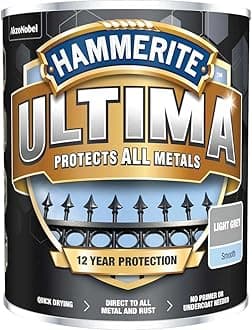 Hammerite Ultima Smooth Metal Paint - 750ml - Light Grey