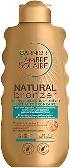 Garnier Self-Tanning Milk, Bronzer Lotion for a Natural and Stain Free Tan, Ambre Solaire Natural Bronzer Milk, 1 x 200 ml