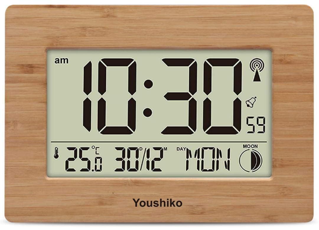 Radio Controlled Wall Clock (Official UK Version) Large Screen LCD Silent Auto Set Up with Day Date Month