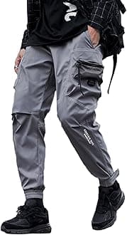 Mens Fashion Hip-hop Jogger Patchwork Pockets Baggy Streetwear Cargo Pants