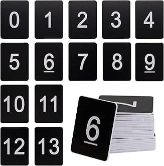 Plastic Numbered Tags Number Disc Number Token Rectangle (0-100, Black)