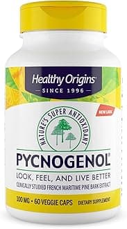 Pycnogenol 100 mg - Premium Pine Bark Extract - French Maritime Pine Bark Extract for Heart Health, Skin Care & More - Gluten-Free & Non-GMO Supplement - 60 Veggie Caps