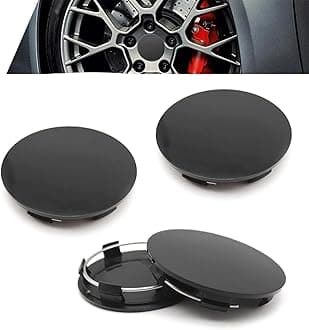 4 PCS Car Wheel Hub Center Cap, 2.36 Inches Outer Diameter 2.2 Inches Inner Diameter Car Wheel Hub Cover, Curved Snap-in Wheel Hub Decorative Cover, Universal for Most Cars (Black)