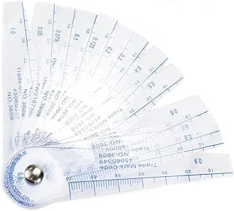 Plastic Metric Feeler Gauge 0.05-1mm Thickness 13 Blades Gap Measuring Tool