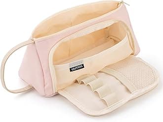 Big Capacity Pencil Case Pouch Pen Case Simple Stationery Bag School College Office Organizer for Teens Girls Adults Student, Light Pink