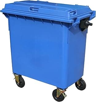 Blue 770 ltr Wheelie Bin - Mid Size 4-Wheel Wheelie Bin - Tough & Durable - For All Your Outdoor Rubbish & Recycling - EN840 Certified & Tested