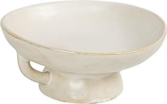 Stoneware Bowl w Reactive Glaze, Décor, Matte White