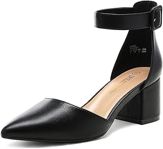 DREAM PAIRS Women's Annee Low Heel Pump Shoes