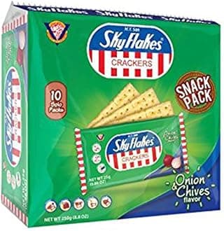 M.Y.San Sky Flakes Onion And Chives Crackers - 25 gm (Pack of 8)