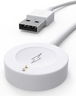 Charger for Fossil Gen 6, Gen 5, Gen 5E, Gen 4 Smartwatch Charging Cable Cord for Emporio Armani, Skagen falster 2, Misfit Vapor 2, Diesel Guard 2.5, Michael Kors Runway 3.3Ft/1M White