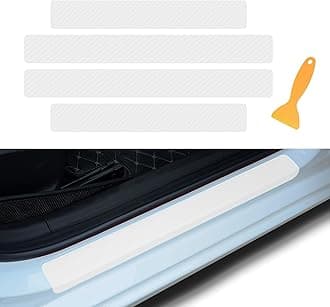 4PCS Car Door Sill Protector, Car Door Edge Guards, 3D Carbon Fiber Auto Door Entry Edge Guard Protection Trim, Universal Waterproof Door Threshold Strips Exterior Accessories for Car Truck