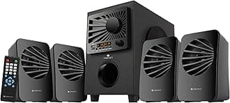 ZEBRONICS Zeb-Sunshine 60W 4.1 Multimedia Speaker with Bluetooth Supporting,USB,mSD,AUX,FM and Remote Control-(Black)
