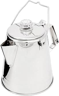 (8 cup) - GSI Outdoors Glacier Stainless Steel Percolator Coffee Pot, 8-Cup