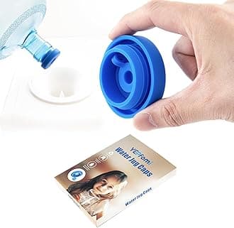 (3 PACK) Reusable 5 Gallon Water Jug Cap, Food Grade Silicone Replacement Bucket Lid for 2/3/4/5 Gallon Bottle 55mm Standard Tops Water Bottle and Water Dispenser