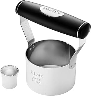 HULISEN 3 inch Biscuit Cutter, Stainless Steel Round Cookies Cutter with Soft Grip Handle, Gift Package