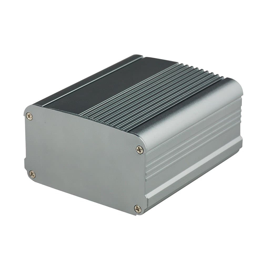Eightwood Aluminum Project Enclosure Box Electronic Case for PCB Circuit Board DIY- 4.32 x 3.74 x 2.17 inch (L*W*H) Built-in Slot Extrusion Box