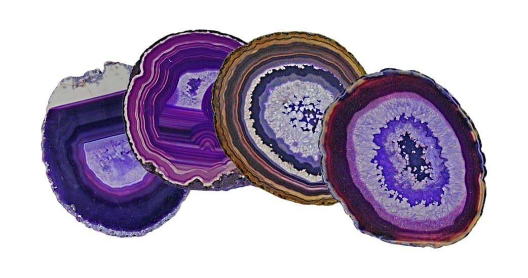 GeoCentral Purple Agate coasters
